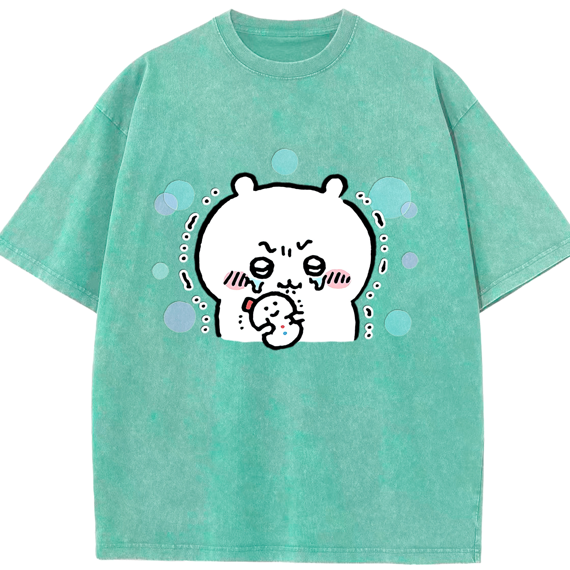 （画像用） ちいかわ ちいかわ Chii-kawa chiikawa 綿100% ヴィンテージ風 半袖Tシャツ（フロントプリント）